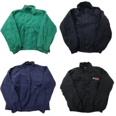 古着卸 まとめ売り ブルゾン ジャケット 4枚セット (メンズ S /M ) ワンポイント スタンドカラー 比翼 中古 古着 ND1355