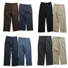 古着卸 まとめ売り ディッキーズ Dickies 874 ワーク パンツ 8枚セット (メンズ 36 /38 ) ネイビー ブラウン ストレート 中古 古着 ND1517