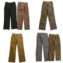 古着卸 まとめ売り コーデュロイ パンツ 6枚セット (メンズ 28 /31 /32 ) ストレート ツータック ダブル仕様 中古 古着 ND1591
