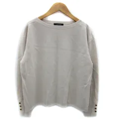 アンタイトル UNTITLED ニット カットソー 長袖 ボートネック オーバーサイズ 無地 2 アイボリー /MA3