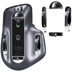 新品 IMMOENUC マウスソール は Logicool MX MASTER 3/3S に適合しますマウスフィート マウスのガラスフットパッド 2.5D円形デザイン 薄型 耐久性 低摩擦 ゲーミングマウスアクセサリー(地球パターン)