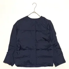 UNIQLO C ユニクロシー ライトダウンジャケット ノーカラー ダウン90% 211-461362 ネイビー Mサイズ