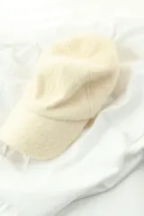 ELLE(エル) 帽子 アイボリー 防寒 ニット ゴルフ -26AE