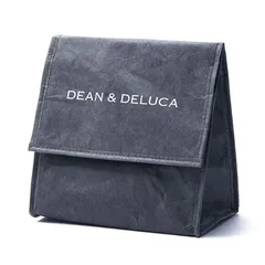 新品 DEAN & DELUCA(ディーンアンドデルーカ) ランチバッグ チャコールグレー 保冷バッグ チルドバッグ 折りたたみ コンパクト 20×20×13cm