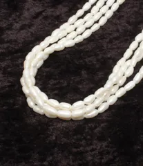 4連ネックレス 淡水パール レディース