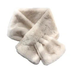 [infage] スヌード マフラー 防寒 ネック ウォーマー ふわふわ ティペット かわいい 暖かい おしゃれ 無地 レディース (ベージュ) 春 夏 秋 冬 オシャレ お洒落 カワイイ 流行 定番 ファッション 人気 ニット フェイク ファー [ベージュ]