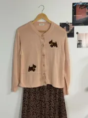 CELLIELAN 犬 ピーチ ヴィンテージ Tシャツ レディース 95 レディース 100