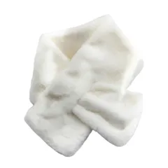 [infage] スヌード マフラー 防寒 ネック ウォーマー ふわふわ ティペット かわいい 暖かい おしゃれ 無地 レディース (ホワイト) 春 夏 秋 冬 オシャレ お洒落 カワイイ 流行 定番 ファッション 人気 ニット フェイク ファー [ホワイト]