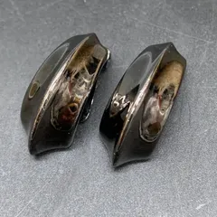 X302 希少 イヴサンローラン ブラック系　ヴィンテージ イヤリング YVES SAINT LAURENT レディースアクセサリー