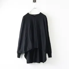 ミズイロインド mizuiro ind Vネックウールニットプルオーバー＼ブラック セーター ワイド【2400014739299】