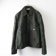 美品 メンズ 2023SS エルメス HERMES Herbier deperlant ハーフジッププルオーバー ブルゾン 48 グリーン┃ソルド品【2400014752175】のサムネイル
