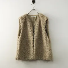 新品 未使用 定価15400円 ビューティアンドユース BEAUTY&YOUTH もこもこボアベスト FREE ベージュ┃ハオリ 羽織【2400014737745】