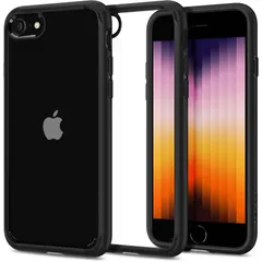 新品 Spigen iPhone SE3 SE2 【第3/2世代】 ケース iPhone7/8用 ケース クリア 耐衝撃 黄変防止 ワイヤレス充電対応 2重構造 米軍MIL規格取得 すり傷防止 ウルトラ・ハイブリッド2 042CS20926 (ブラック)