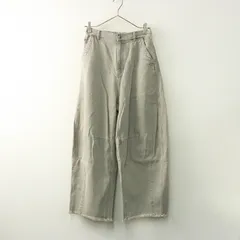 美品 2025SS ニコアンド niko and.. セルフカットバレルパンツ M グレー /ワイドシルエット ボトムス デニム素材【2400014512083】