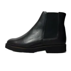 FABIO RUSCONI(ファビオルスコーニ) ショートブーツ 36 レディース美品  - 黒 サイドゴア/Vibramソール レザー