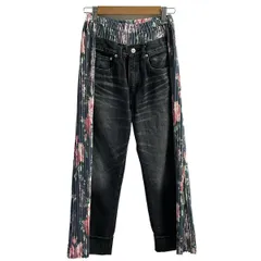 COMMEdesGARCONS JUNYA WATANABE(コムデギャルソンジュンヤワタナベ) パンツ サイズS レディース - JN-P107 黒×ブルーグレー×マルチ