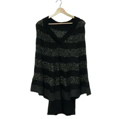 Chesty(チェスティ) 半袖セーター サイズF レディース新品同様  - 黒×ゴールド Vネック/ボーダー