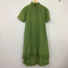 POPPY ポピー ワンピース ロングスカート 半袖 シャツワンピース 裾フリル 襟フリル