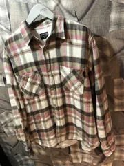 福岡出品　ヴィンテージ　古着　OLD　Stussy チェックシャツ　ステューシー M/FK