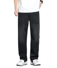 [Stilia] メンズ ストレートパンツ 薄手 涼しい 通気性 天然素材テンセル 夏 快適 直筒パンツ 微伸縮 洗練シルエット カジュアル ボトムス (JP, 数字サイズ, 38, BK) [BK] [38]