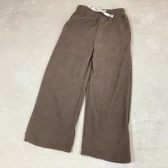 【W・CAI】パンツ　茶　ブラウン　XL　コーデュロイ　ワイド ウエストゴム　裏起毛 Y2K フェアリーグランジ 森ガール バレエコア