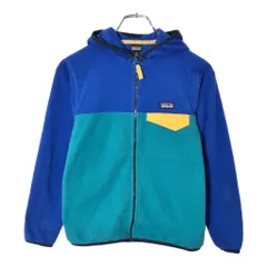 patagonia パタゴニア マイクロD・スナップT・ジャケット フリースジャケット アウトドア ブルー(キッズ M)中古 古着 V9307