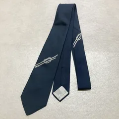 ● Dominique France ドミニクフランス ネクタイ 結び目モチーフ PRESTIGE 紳士 フランス製 MADE IN FRANCE シルク メンズ 現状品 0.05kg