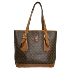 CELINE(セリーヌ) トートバッグ マカダム柄 ダークブラウン×ブラウン レザー