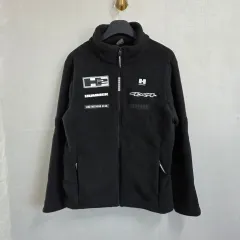 100 メンズL フリース ジップアップ ブラック