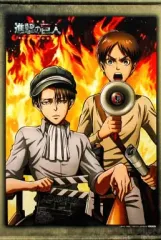 【中古】タペストリー エレン＆リヴァイ(映画スタッフ風) B2タペストリー 「BD/DVD 劇場版『進撃の巨人』 前編～紅蓮の弓矢～」 アニメイト購入特典