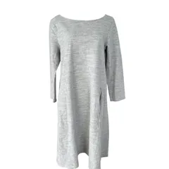 ギャルリーヴィー トゥモローランド ウールジャージー ワンピース ボートネック グレー フリーサイズ