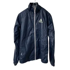 ZM1675【美品】adidas アディダス ナイロンジャケット 3本ライン ネイビー サイズS