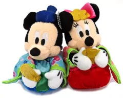 【中古】ぬいぐるみ ミッキー＆ミニー(ひなまつり2010) ぬいぐるみバッジ 「ディズニー」 東京ディズニーリゾート限定