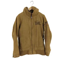 ユーズドフルギ USED古着 {{GOTCHA}}裏ボア 刺繍 スウェード パーカー メンズ  L