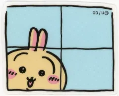 【中古】シール・ステッカー 窓から覗くうさぎ スマホに貼れるサイズのクリアステッカー 「ちいかわ なんか小さくてかわいいやつ」