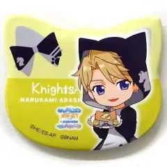 【中古】バッジ・ピンズ 鳴上嵐 「あんさんぶるスターズ! in ナンジャタウン ～さがして!みつけて!かくれんぼ～ ねこ型缶バッジコレクションC」