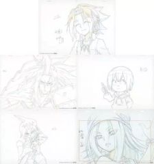 [중고] 원화 일러스트 보드 SHAMAN KING Blu-ray BOX 1 Amazon 구입 특전 복제 원화 5장 세트