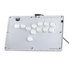 Haute42 レバーレスアケコン T12-C レバーレスコントローラー : レバーレス薄型ロープロ12ボタン、格闘ゲーム コントローラー 無遅延 T12-C for PC/Switch/PS4/PS3 RGB LED、ホットスワップ＆SOCD対応クリスタ 0