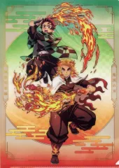 【中古】クリアファイル 竈門炭治郎＆煉獄杏寿郎 A4クリアファイル 「鬼滅シアター 劇場版 鬼滅の刃 無限列車編 リバイバル上映」 劇場グッズ