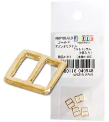 【中古】ドールアクセサリー アゾンオリジナル 7×8バックル(4個入り) ゴールド 「マテリアルパーツシリーズ」