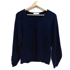 DAMAcollection(ダーマコレクション) 長袖セーター サイズS レディース美品  - ネイビー Vネック/カシミヤ