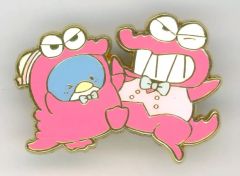 SANNINSHOW 三人称 缶バッジ モンスター ドンピシャ ぺちゃんこ 鉄塔