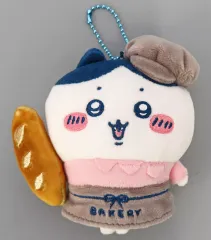 【中古】キーホルダー ハチワレ スタッフさんなマスコット 「ちいかわ なんか小さくてかわいいやつ ちいかわベーカリー」