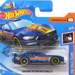 【中古】ミニカー 1/64 CUSTOM ’18 FORD MUSTANG GT(ブルー×イエロー) 「Hot Wheels HW RACE TEAM」 [GHC59]