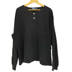 ポロバイラルフローレン Polo by RALPH LAUREN 90s 同色 ポニー刺繍 ヘンリーネック Tシャツ ボックスシルエット メンズ import：XL 