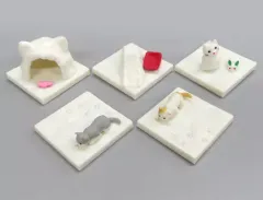 【中古】トレーディングフィギュア 全5種セット 「ミニジオラマシリーズ 雪の庭 猫と雪遊び」