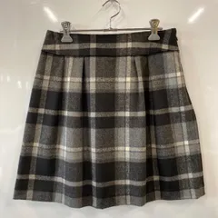 ピA236⚫︎NATURAL BEAUTY BASIC⚫︎ナチュラルビューティベーシック⚫︎台形⚫︎スカート⚫︎チェック柄⚫︎黒×グレー⚫︎size M