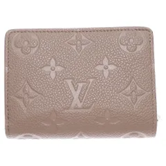 LOUIS VUITTON (ルイヴィトン) モノグラムアンプラント ポルトフォイユクレア コンパクトウォレット 三つ折り財布 コインケース ベージュ レザー M80152 ゴールド金具