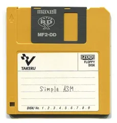 【中古】MSX 3.5インチソフト Simple ASM Z-80エディタアセンブラ(TAKERU用ソフト)