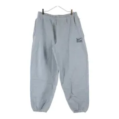 NIKE (ナイキ) ×STUSSY FLEECE PANTS ステューシー ロゴ刺繍 フリーススウェットパンツ グレー DO9340-063